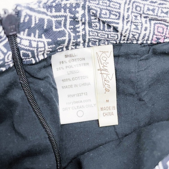 Rory Beca Blue Printed Shorts Fringe Detailing SZM - Picture 5 of 6